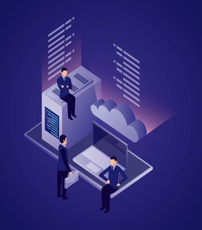 data network businessman concept data network businessman datacenter computer cloud storage vector illustration